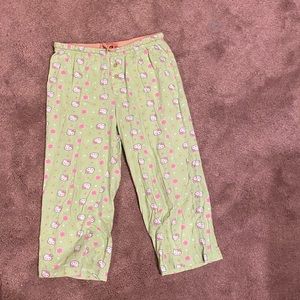Hello kitty green Capri pyjama pants